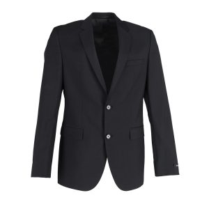 Hugo Boss Einreihiger Blazer aus schwarzer Baumwolle
