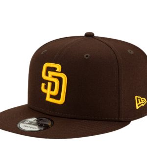 New Era 9Fifty MLB San Diego Padres braun/gelb Basis Snapback Hut 12351317