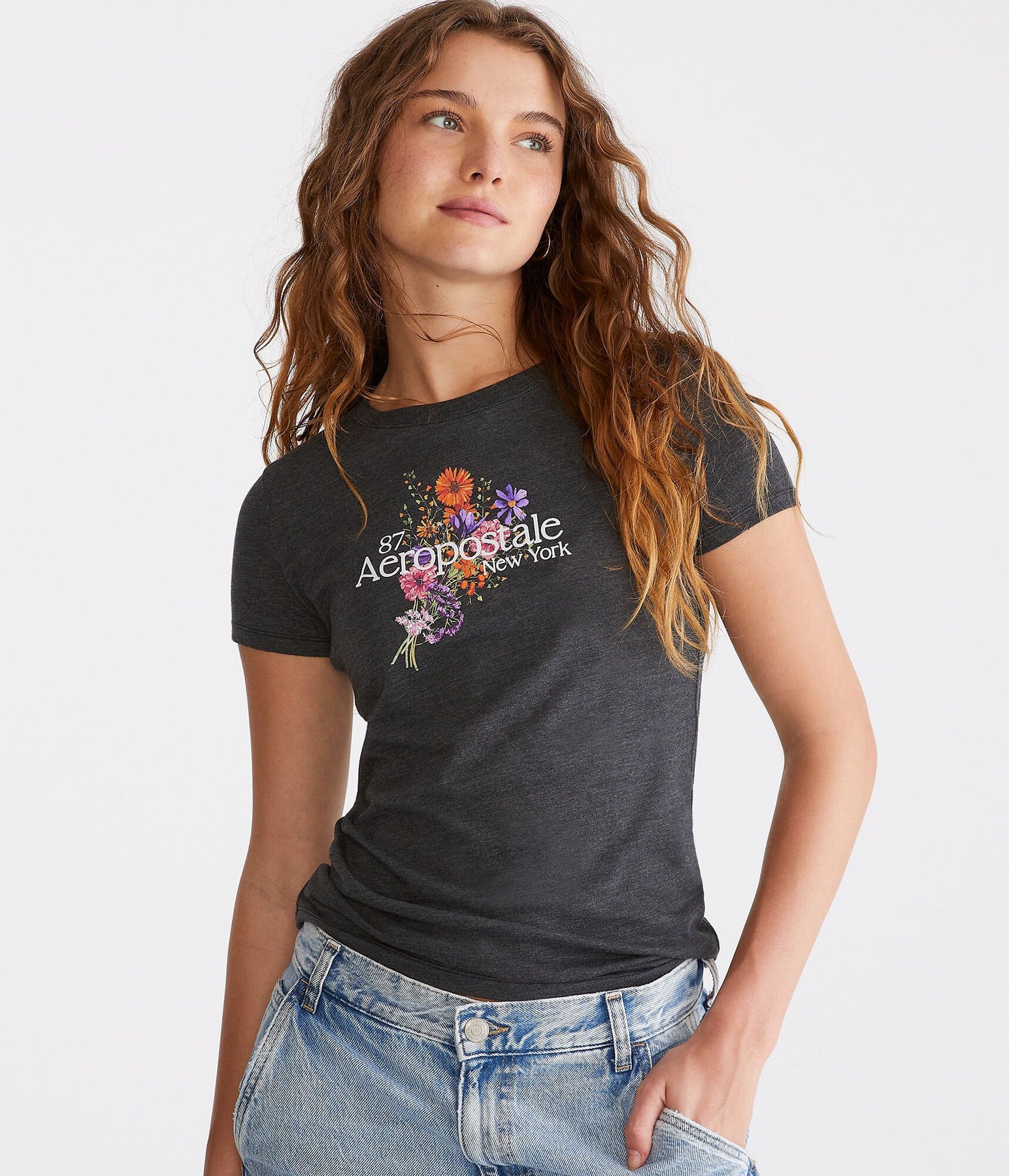 Aeropostale Blumenstrauß Graphic Tee