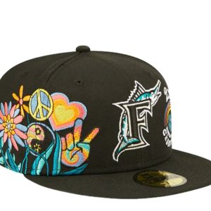 New Era Miami Marlins Groovy 59FIFTY Fitted blauer Untervisor 60288043