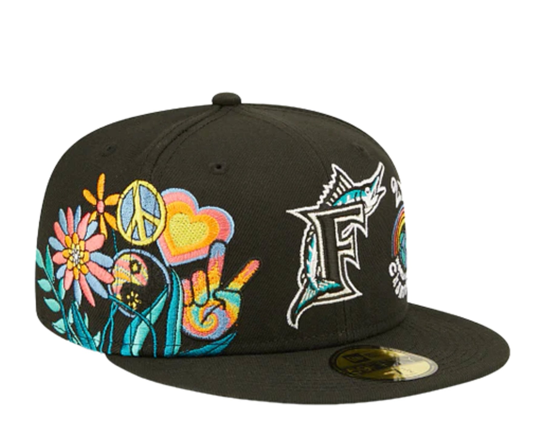 New Era Miami Marlins Groovy 59FIFTY Einbau blau Untervisor 60288043