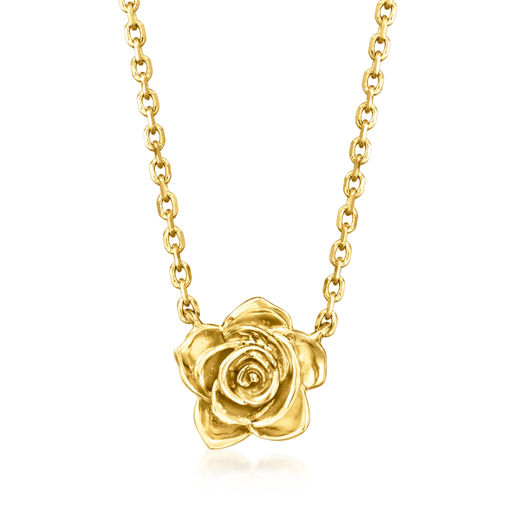 RS Pure Von Ross-Simons Italienische 14kt Gelbgold Rose Halskette