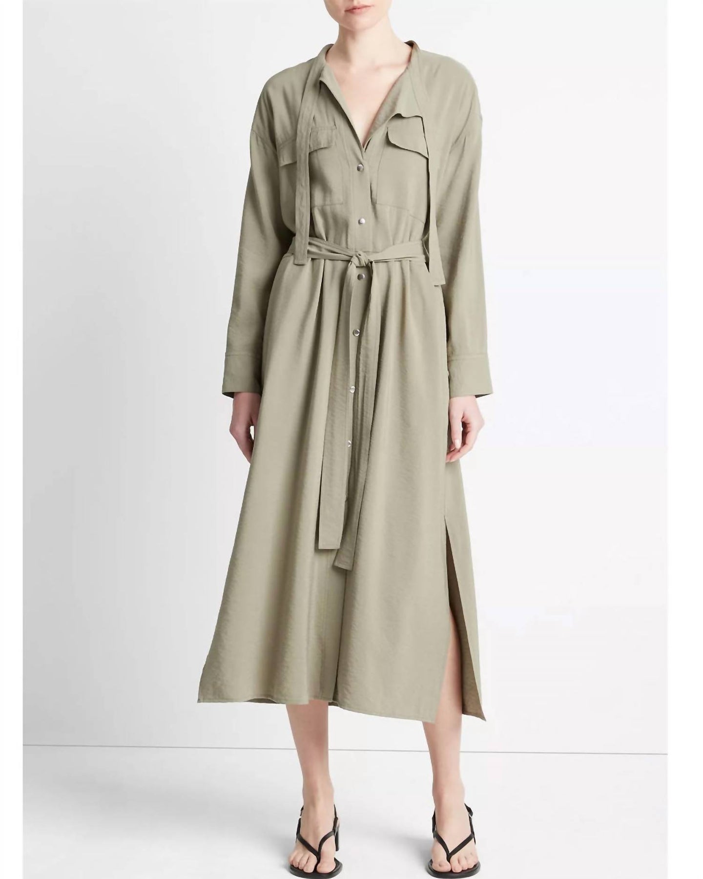 Weiches Utility Hemd Kleid im leichten Seefarn