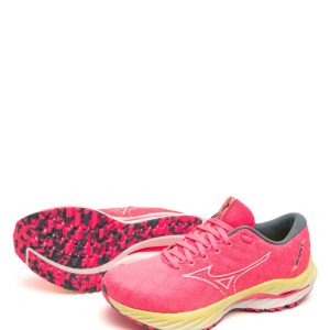Damen Welle inspirieren Laufschuhe in Highvis/Pink/Schneeweiß