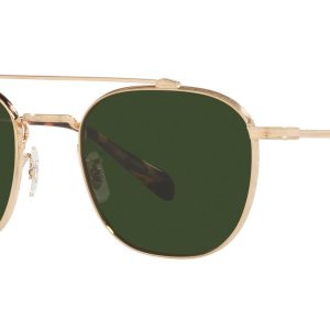 Oliver Peoples unisex 49mm gebürstete goldene Sonnenbrille