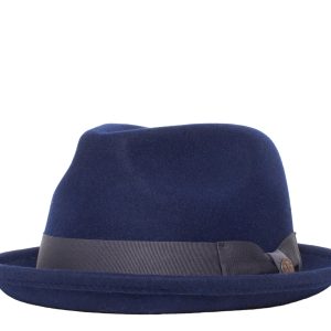 Goorin Bros Charlestowne Wolle Schwein Kuchen Fedora Hut Marine 100-0123-nvy