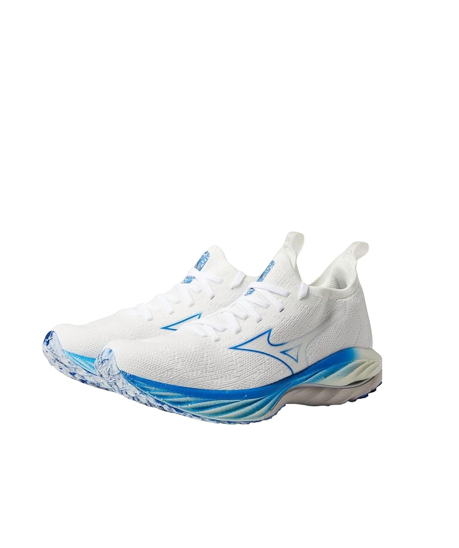 Damen Wave Neo Wind Laufschuh In Undyed Weiß-Peace Blau