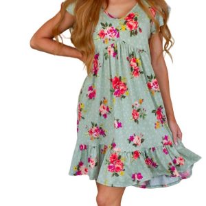 Can’t Fight The Feeling Blumenkleid in Salbei