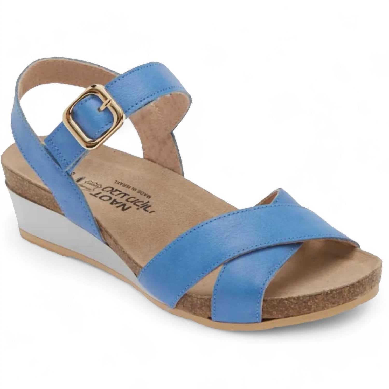 Damen Thron Keil Sandale in Saphir Blau