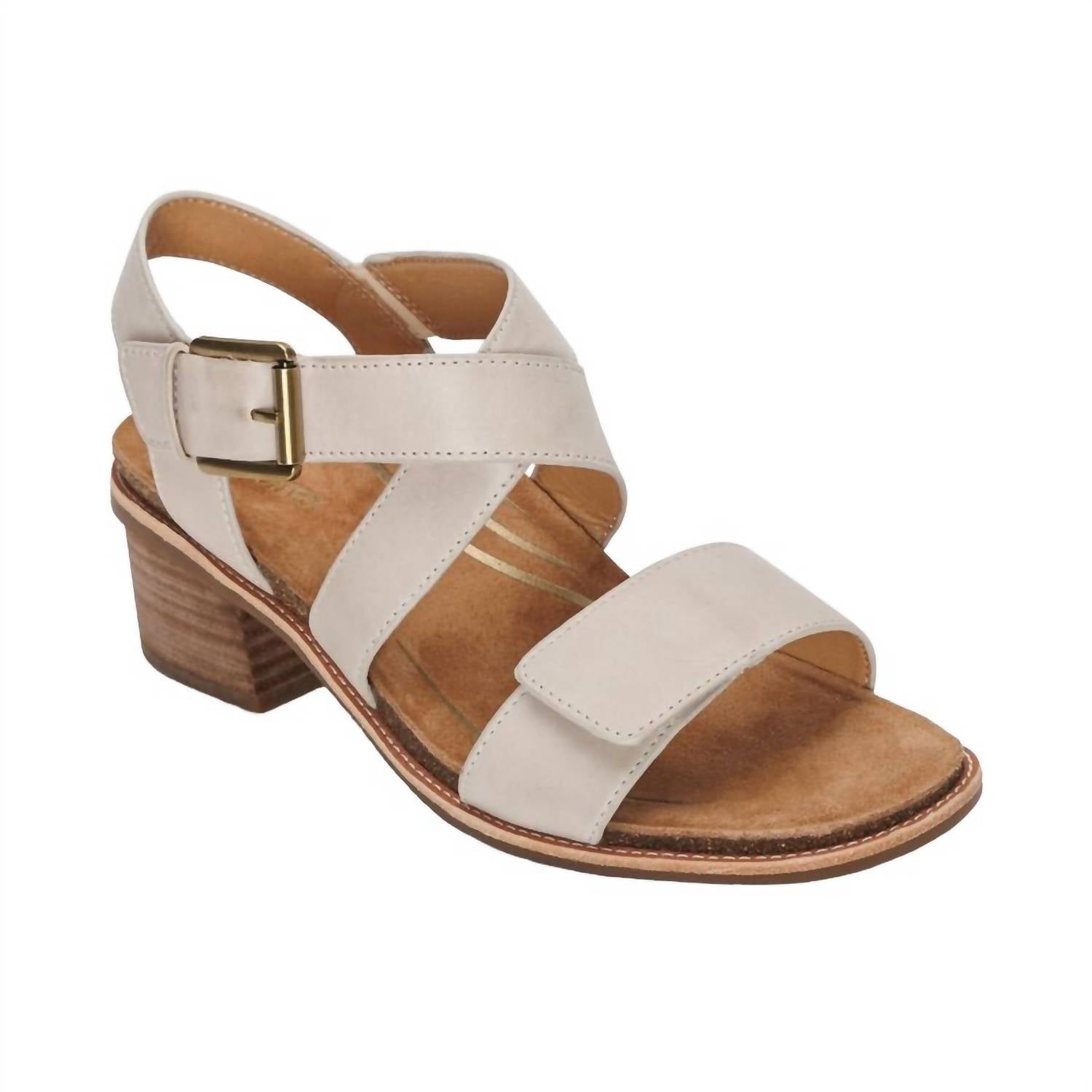 Damen Kristin Block Heel Sandalette in Elfenbein