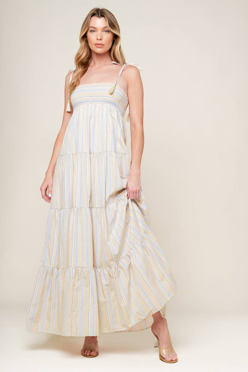 WAVES OF LIFT gewebt MAXI Kleid