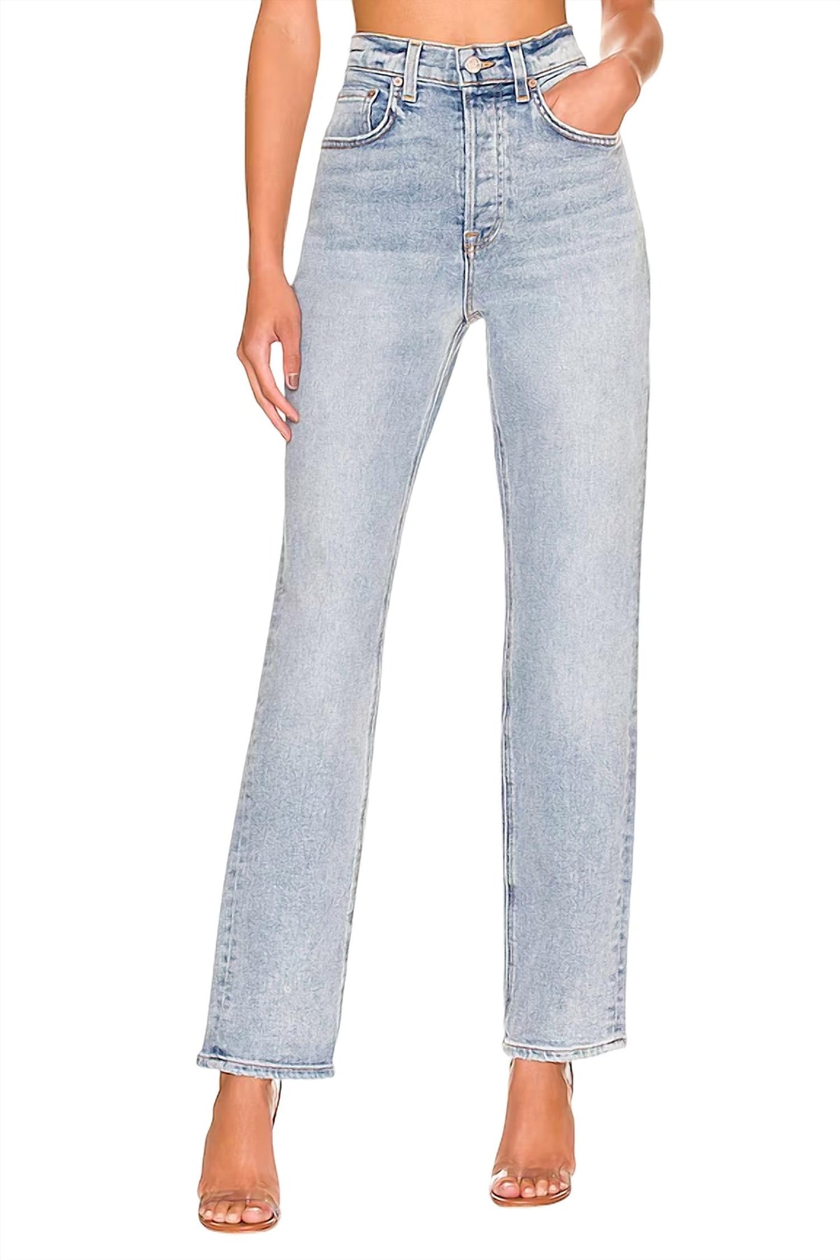 Cassidy mittlerer Bund Jeans mit geradem Bein in La Brea