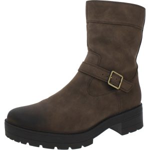 Newport Kunstleder Block Absatz mittelkalf Stiefel