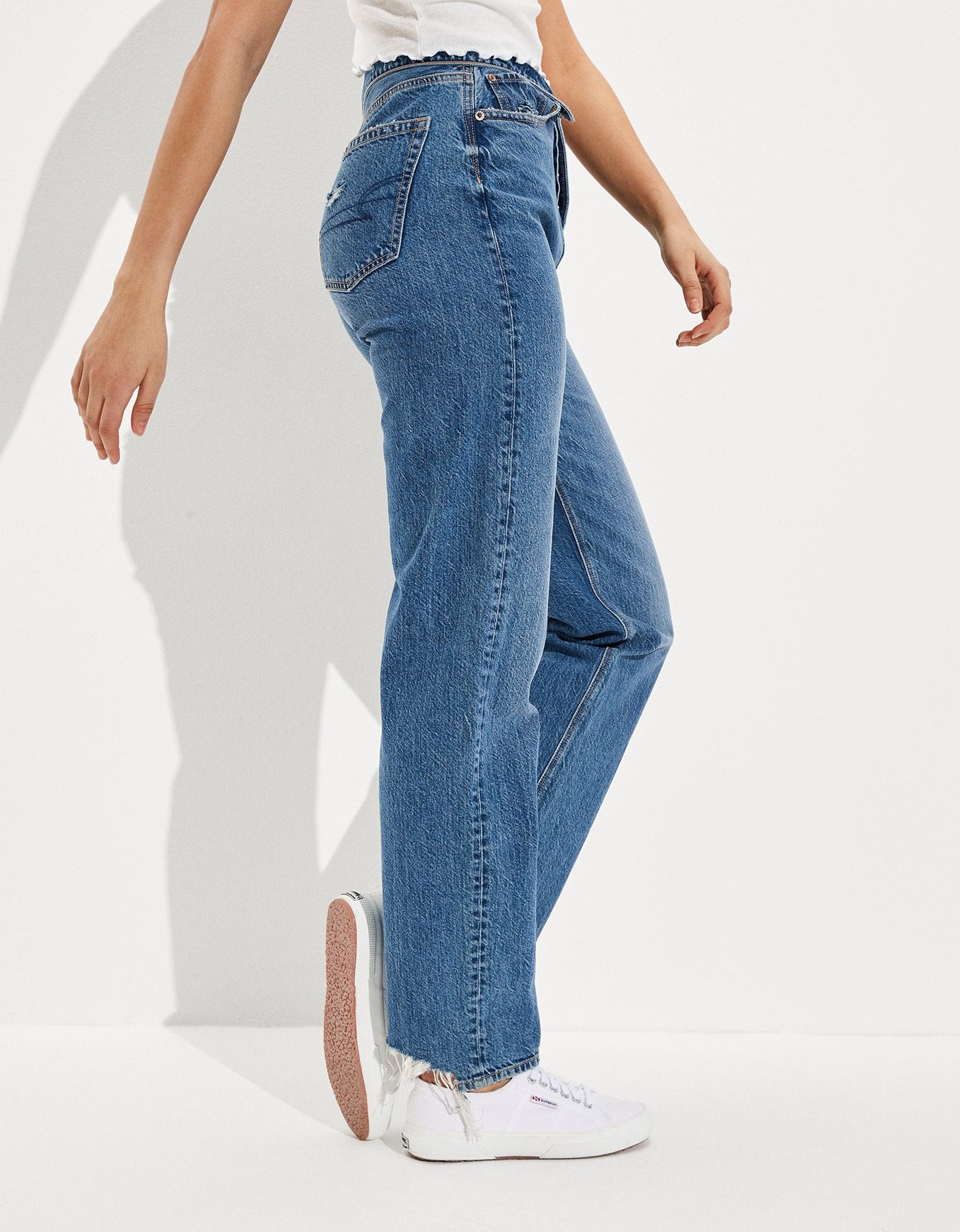 AE höchste Taille Baggy Straight Jean