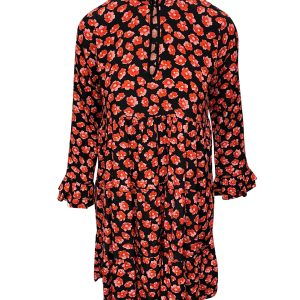 Ganni Lindale Minikleid in floraler Viskose 7764867219516