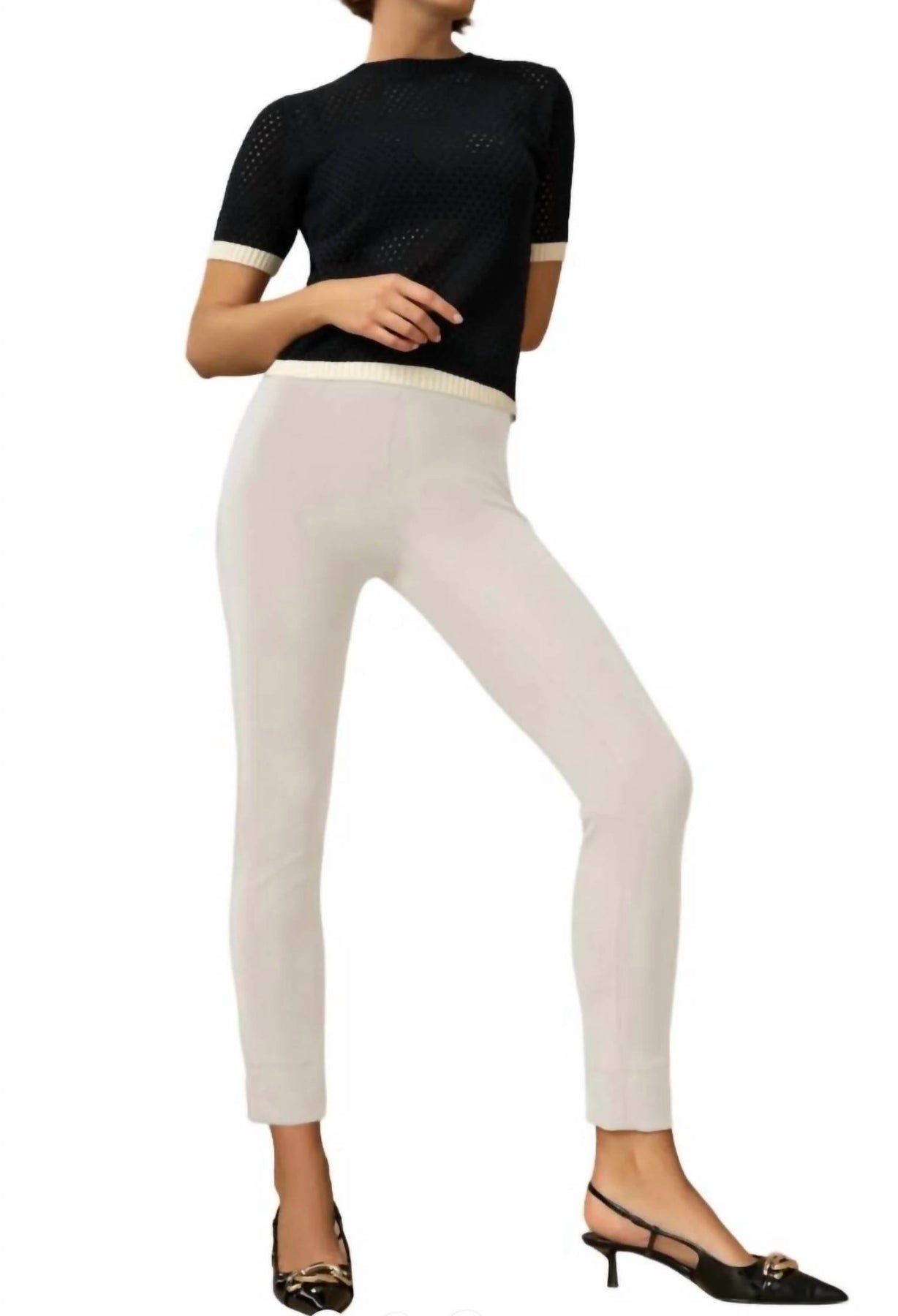 Sabrina Hose weiß in Dune