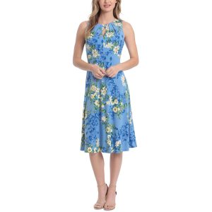 Midi Schlüsselloch Hals Midikleid