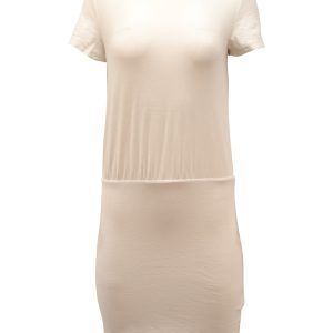 James Perse Jersey Blouson Kleid aus weißer Baumwolle 7764869382204
