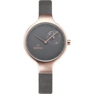 Obaku Damen vand grau Zifferblatt Armbanduhr