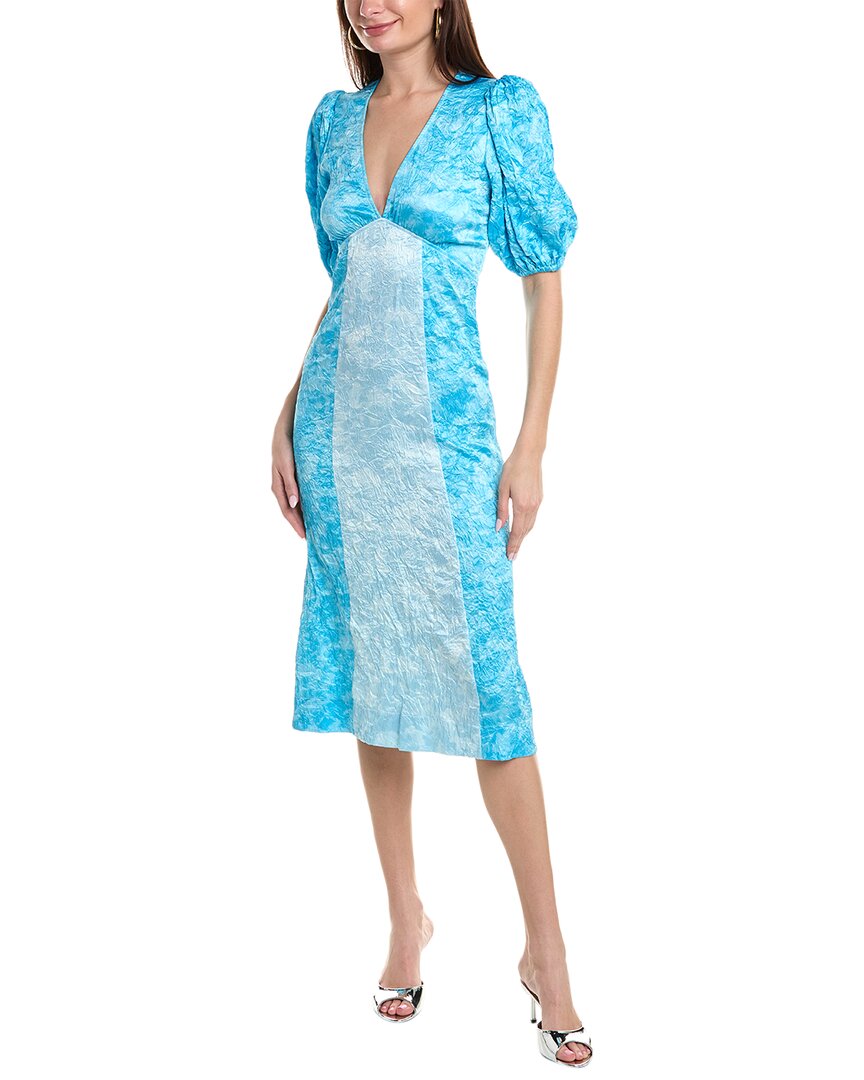 GANNI Kleid aus Satin mit Falten