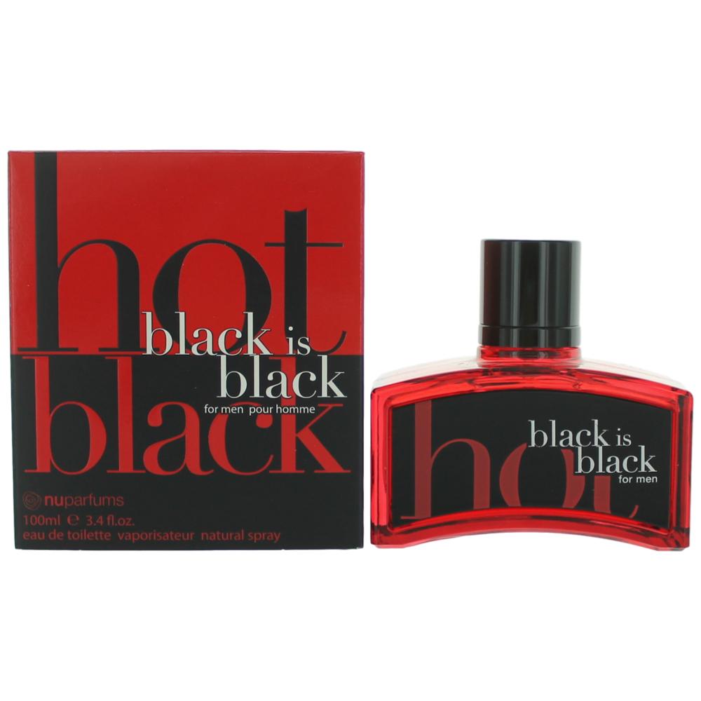 Black Is Black Hot von NuParfums, 3.4 oz Eau de Toilette Spray für Herren