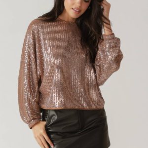 WIEDER OUT IN Pailletten TOP