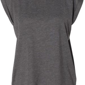 BELLA + CANVAS Damen flowy gerollte Manschetten Muskel Tee 7824356573244