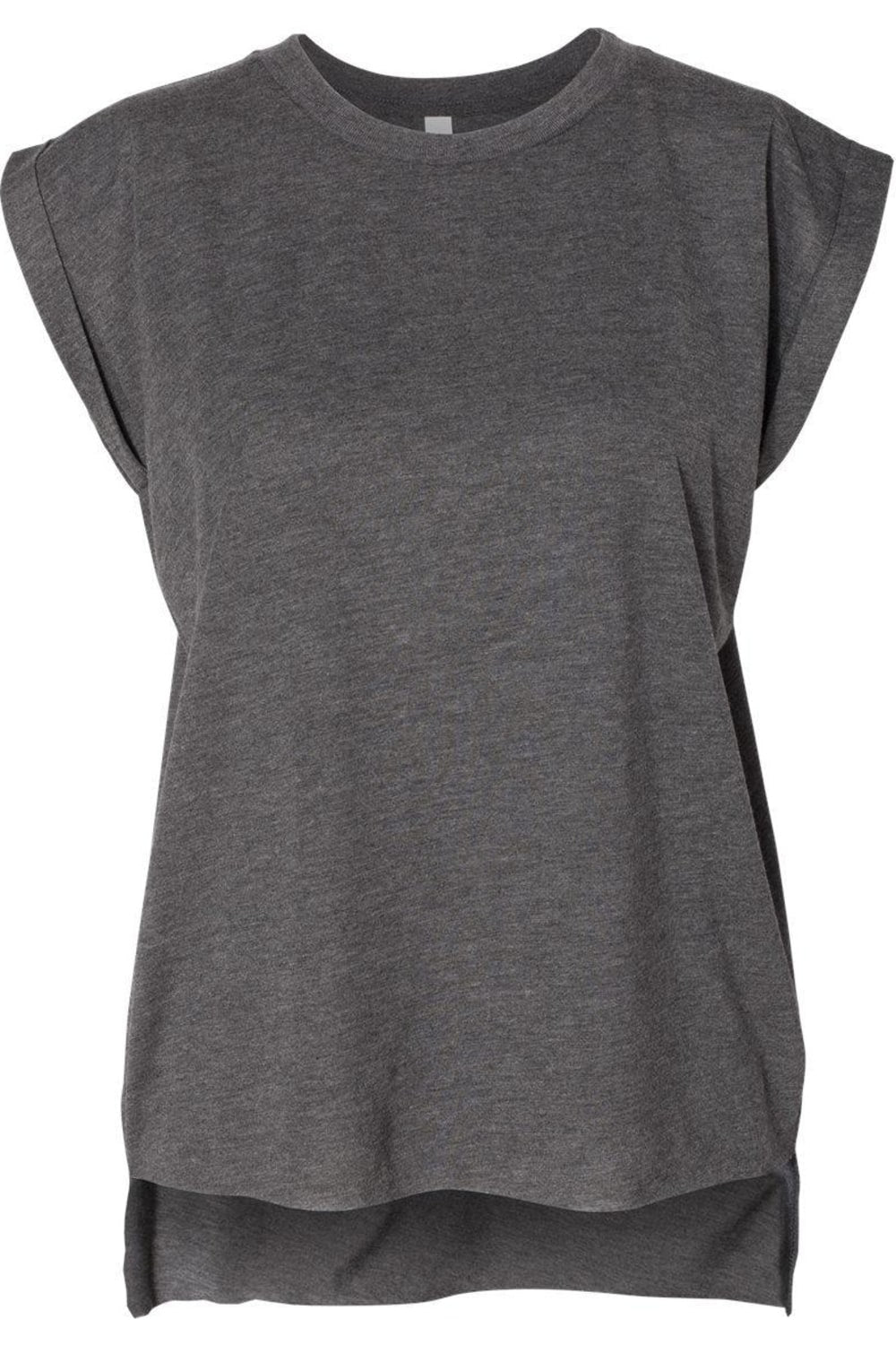 BELLA + CANVAS Damen Flowy Rolled Manschetten Muscle Tee