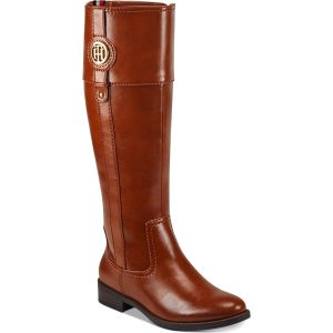 Imina Kunstleder kniehohe Reitstiefel