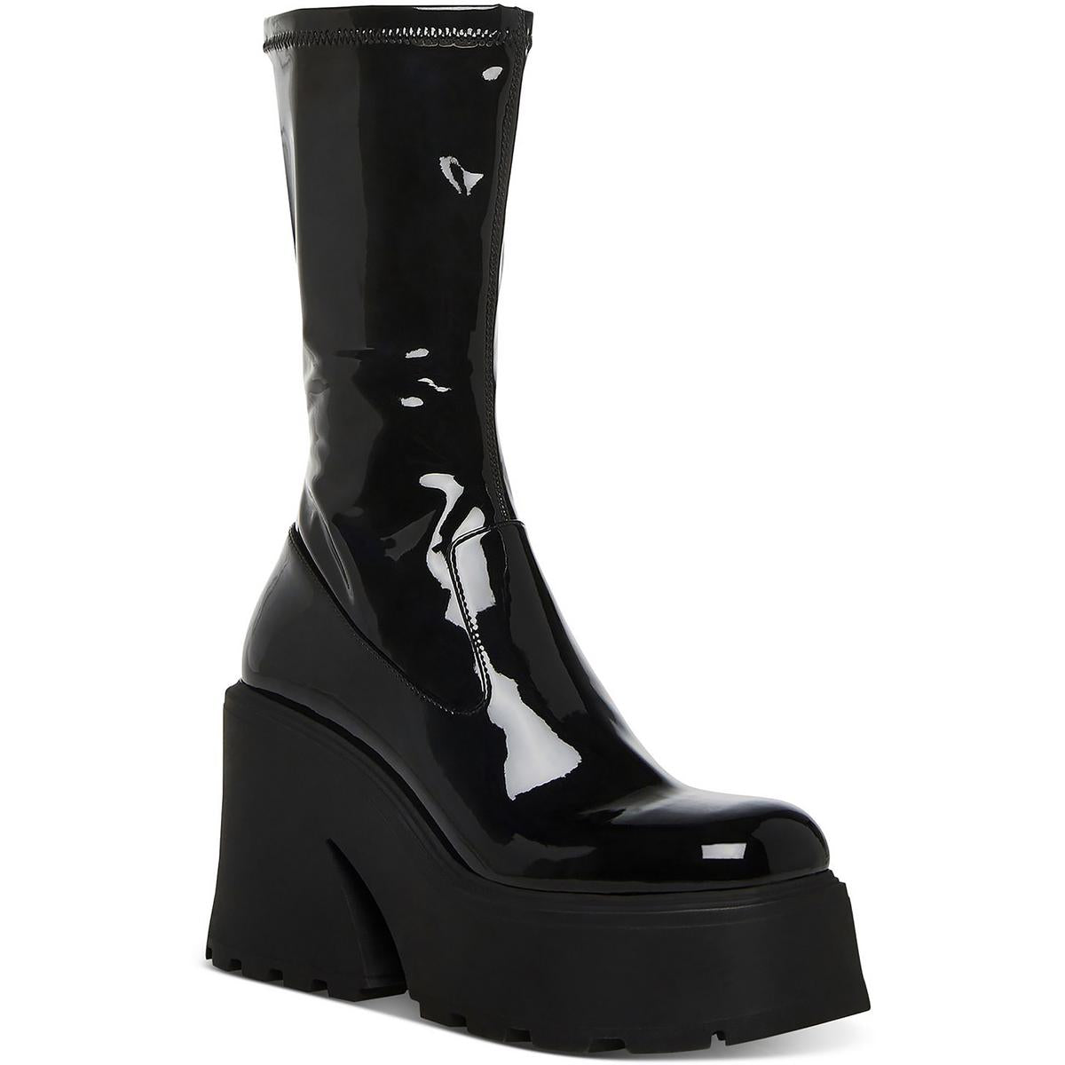 Pfeil Patent quadratisch Toe Mid-Kalb Stiefel