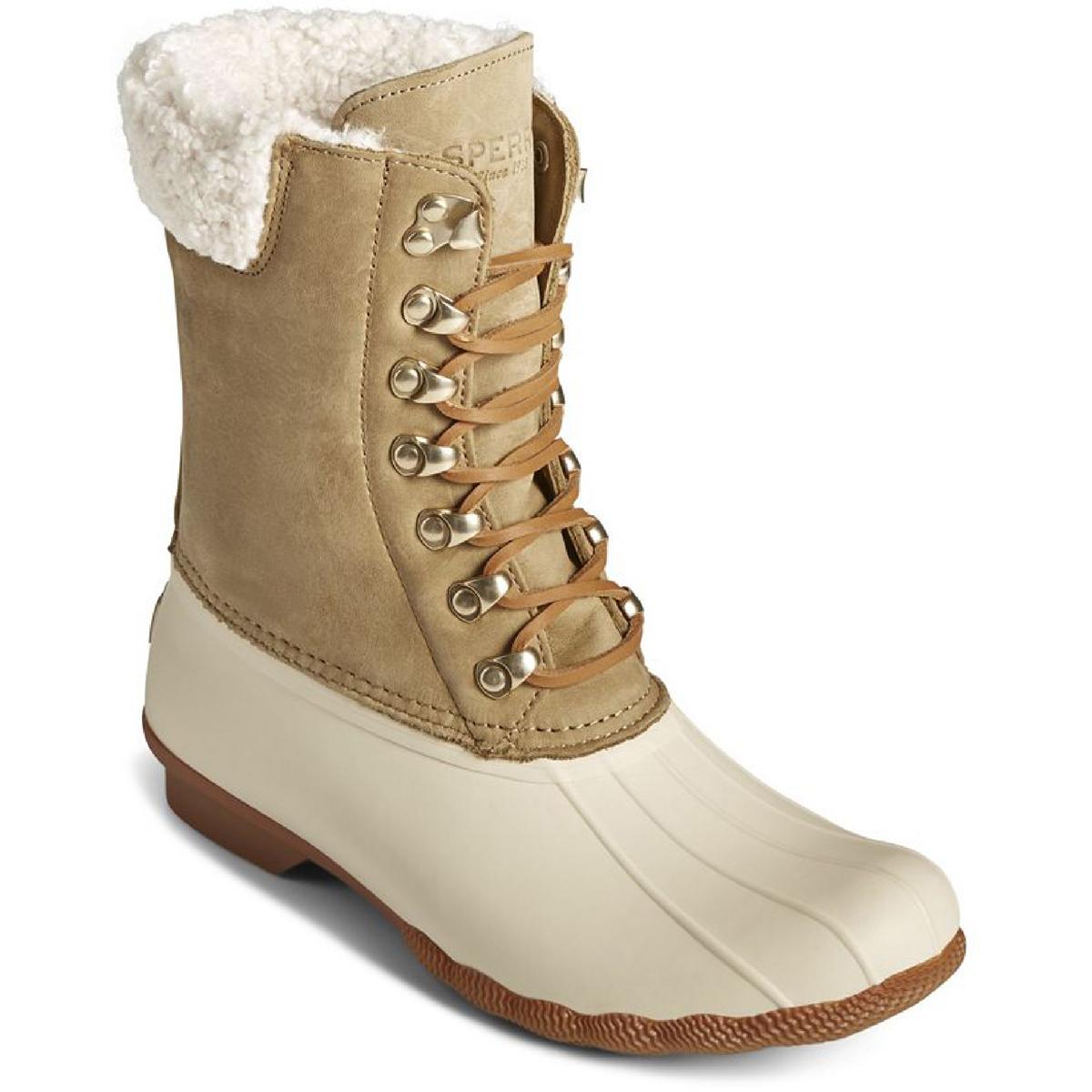 Salzwasser Leder Ente Regen Stiefel