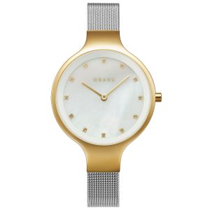 Obaku Damen klassisches weißes Zifferblatt Armbanduhr 7195323301948