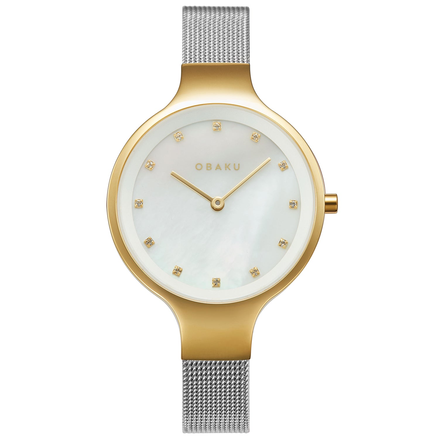 Obaku Damen klassisch Weiß Dial Uhr