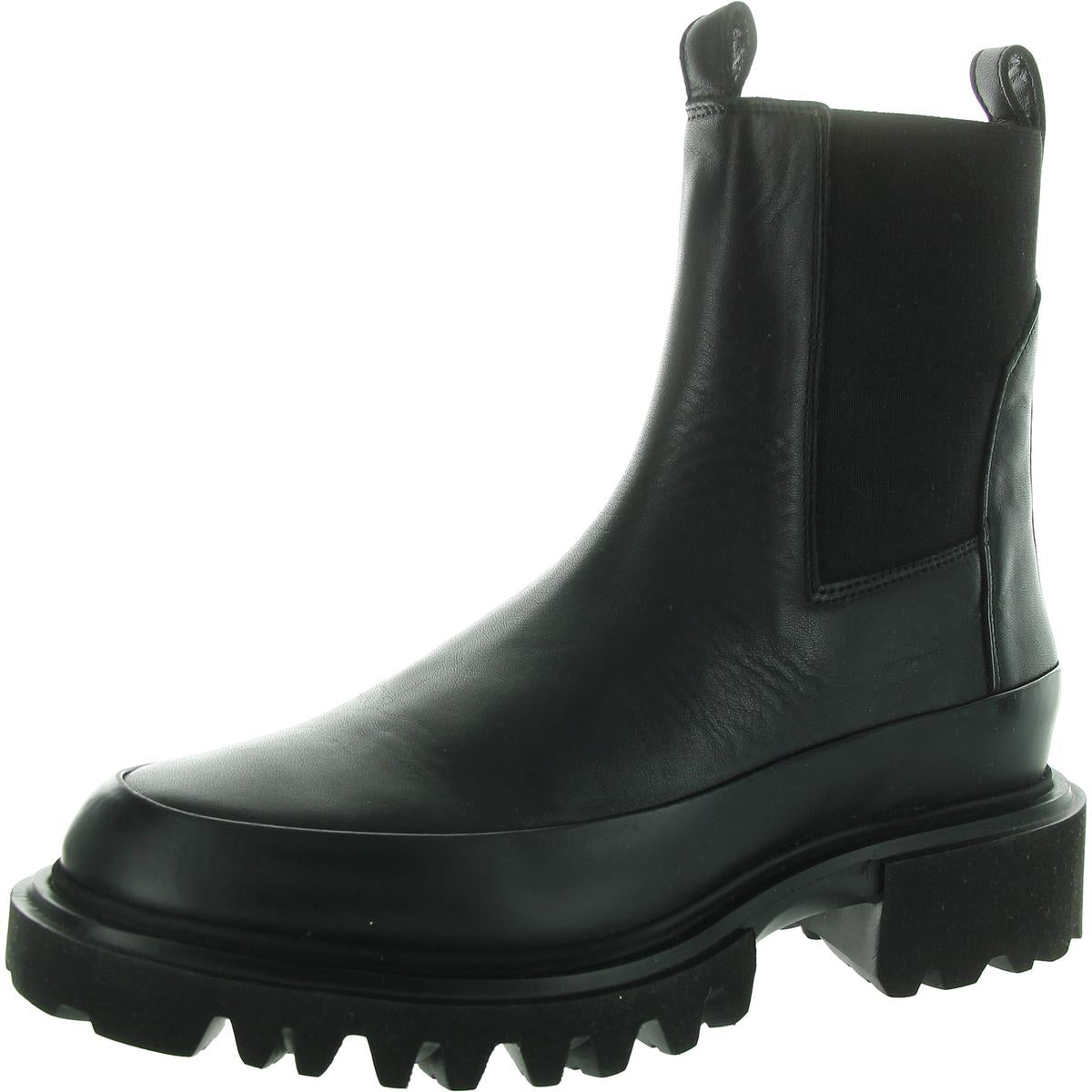 Schwarze Leder Chelsea Stiefel von Harlee