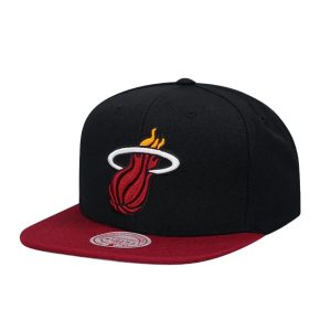 Men nba miami Wärmekern Basis Snapback Hut in schwarz/rot 7749118853180
