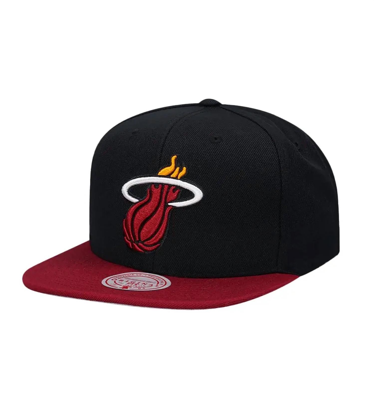 Herren Nba Miami Heat Core Basic Snapback Hut in schwarz/rot