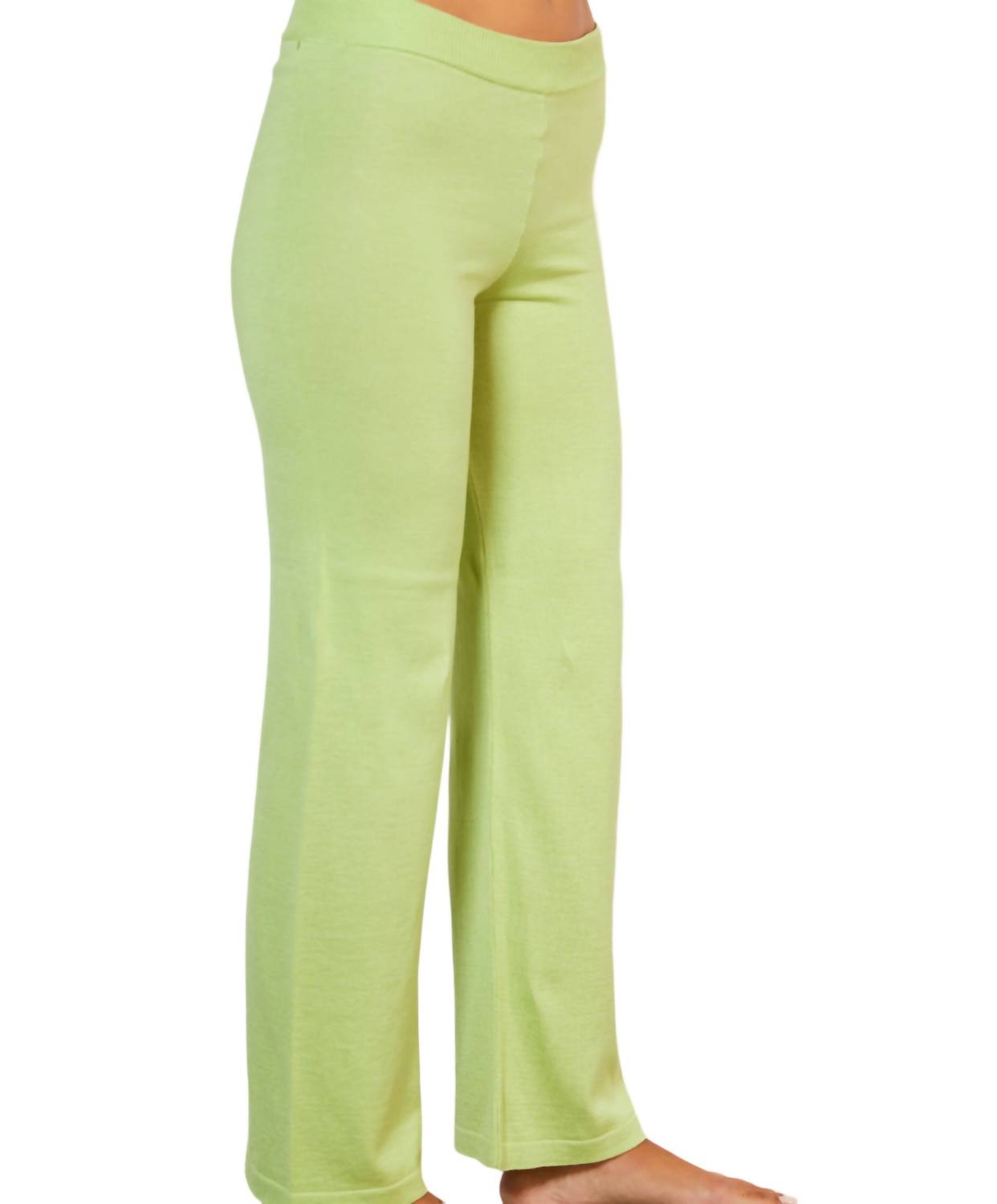 Strickhose in Limette