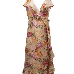 Zimmermann Wickelkleid aus floraler Seide