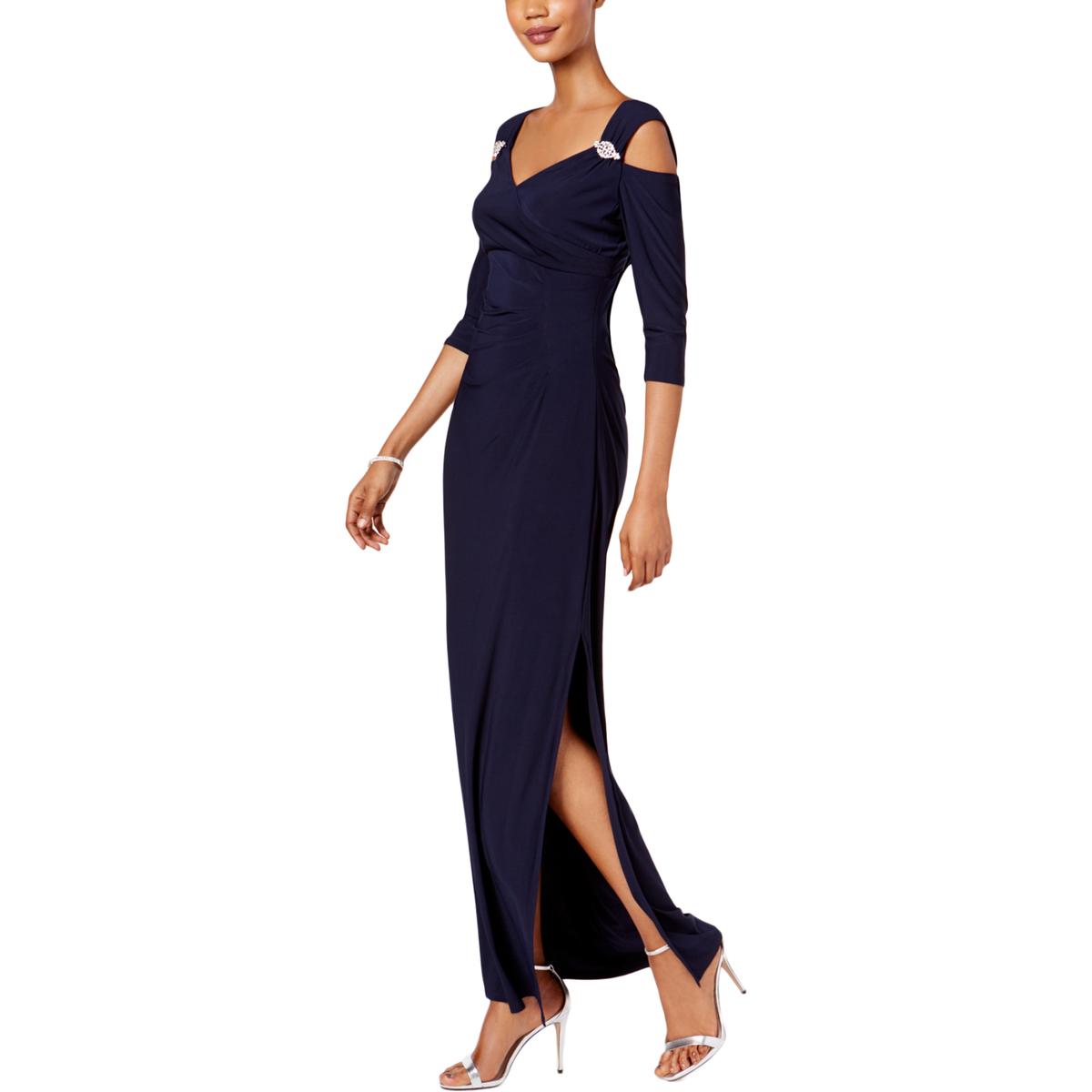 Gesammelt aus der Schulter V-Ausschnitt-Kleid