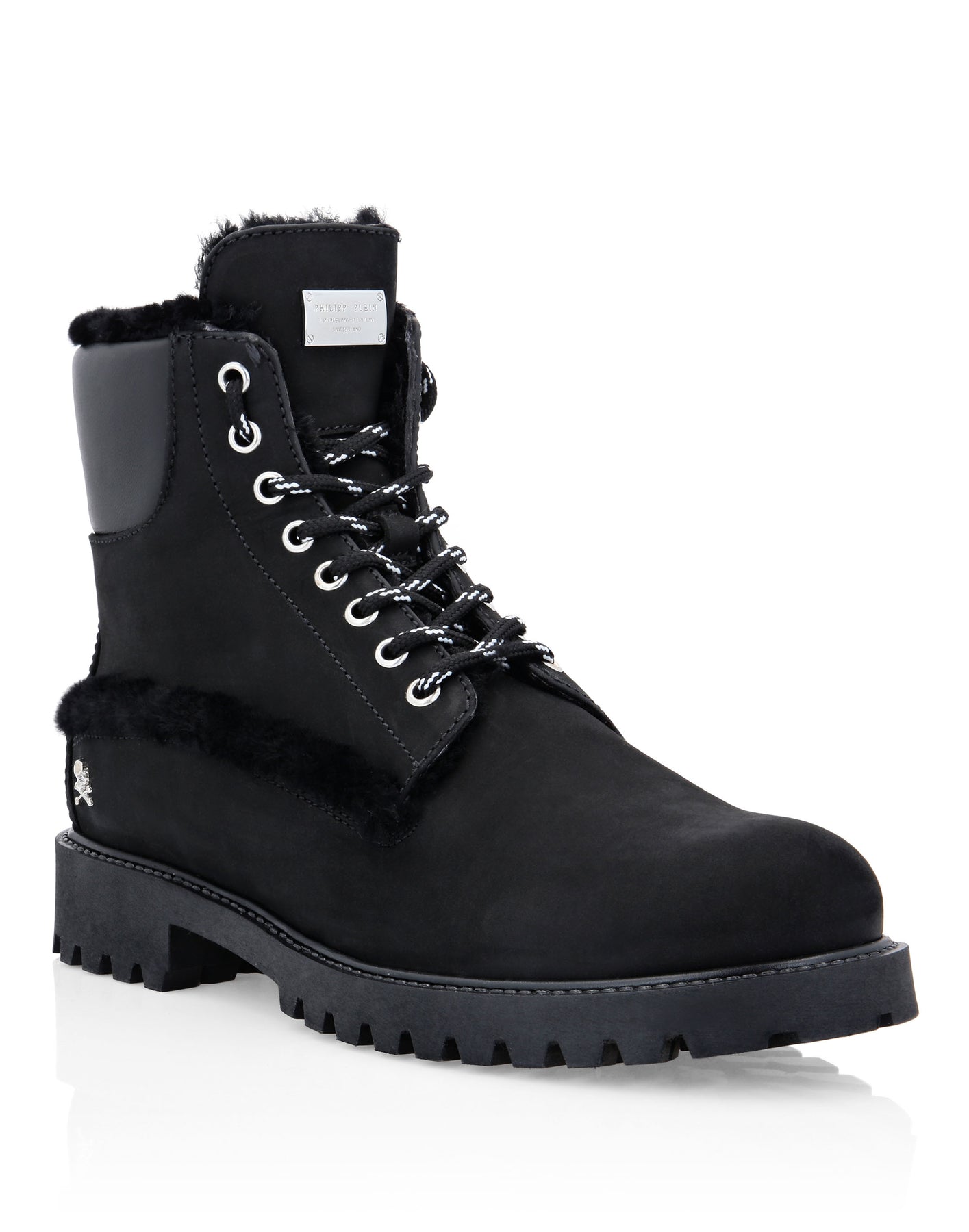 Lederstiefel mit Shearling innen Iconic Plein