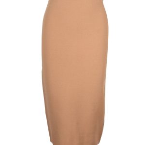 Diane Von Furstenberg Bi-Colour Strick Bleistiftrock in Hellbraun Viskose