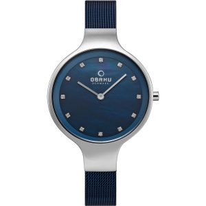 Obaku Damen klassische blaue Zifferblatt Armbanduhr 7195322679356