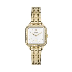 Fossil Damen Colleen Drei-Hand, gold-Ton Edelstahl Armbanduhr 7827077005372