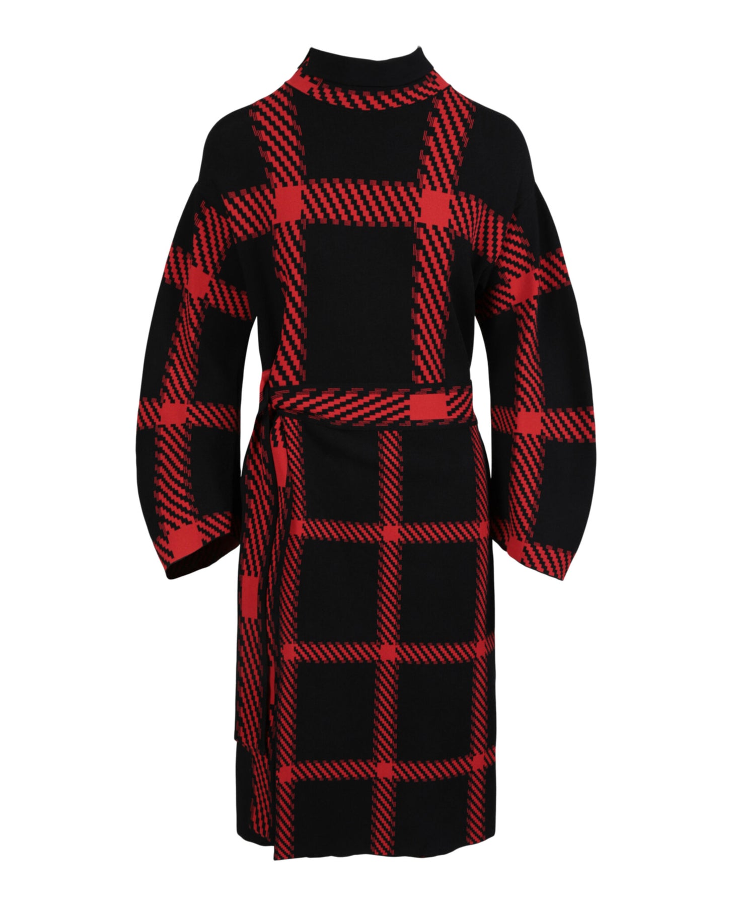 Kariertes Kleid mit Muster