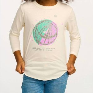 Kinder Elton John Welttour Langarm Tee in weiß 7827046006844