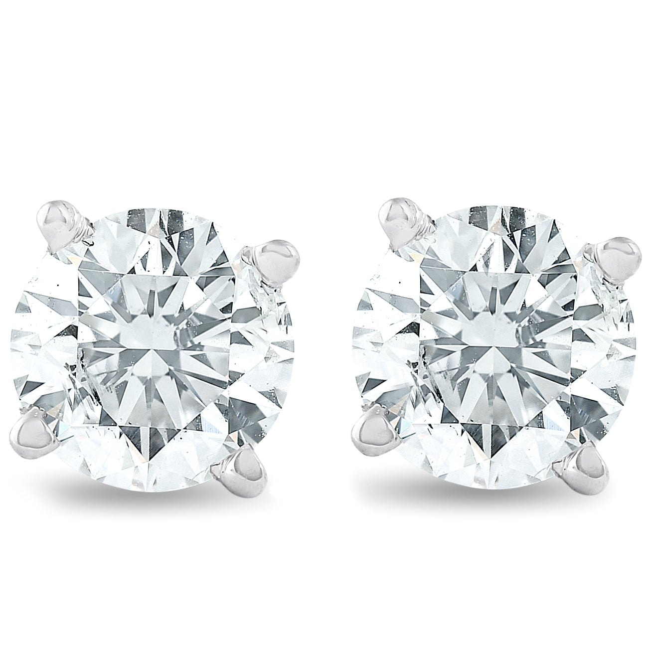 1 Ct Diamant Schraube zurück Ohrstecker 14k Weißgold Lab gewachsen Eco Friendly