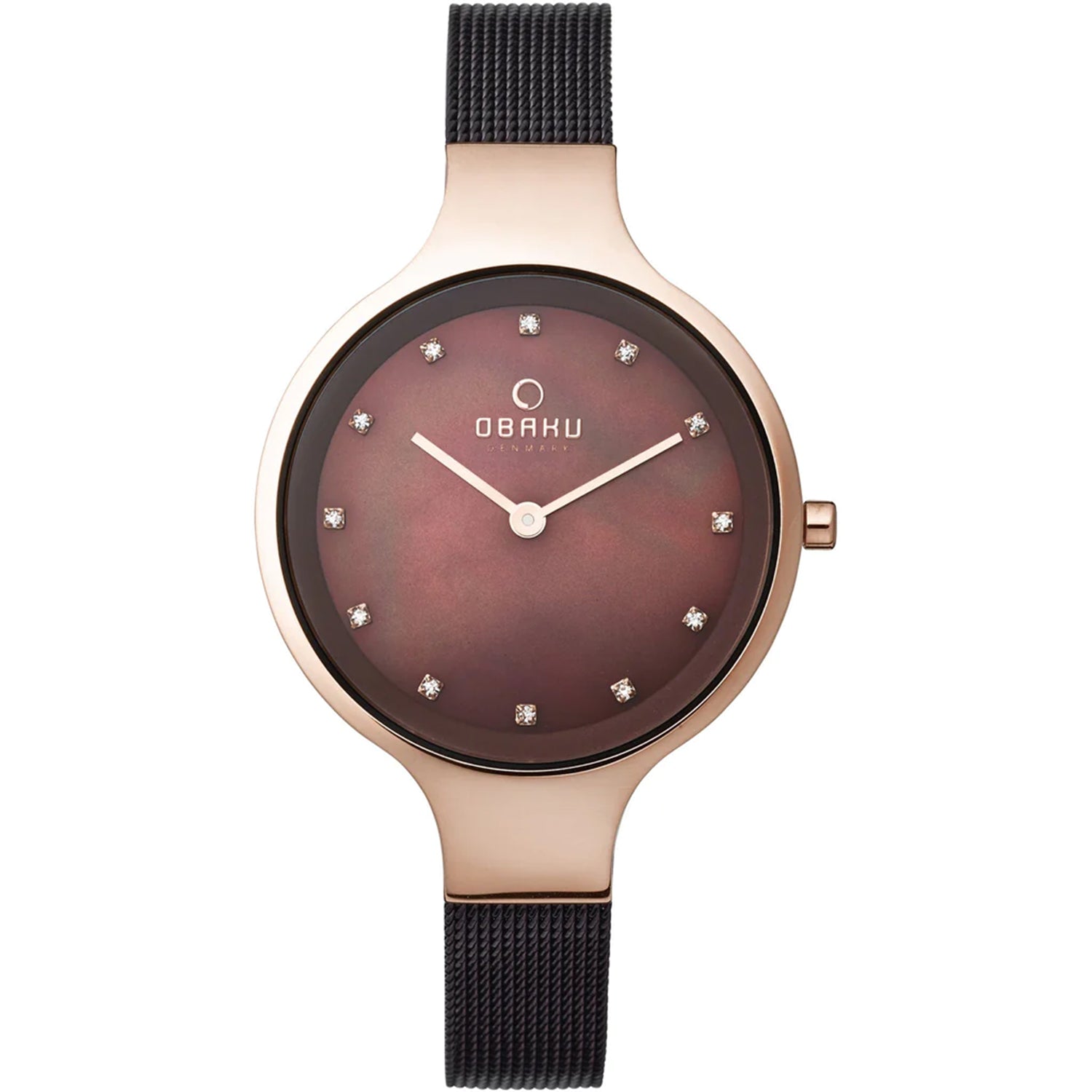 Obaku Damen Klassische Braun Dial Uhr
