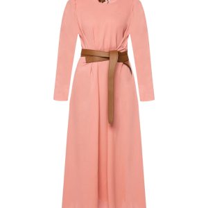 Belted Kleid aus Seide