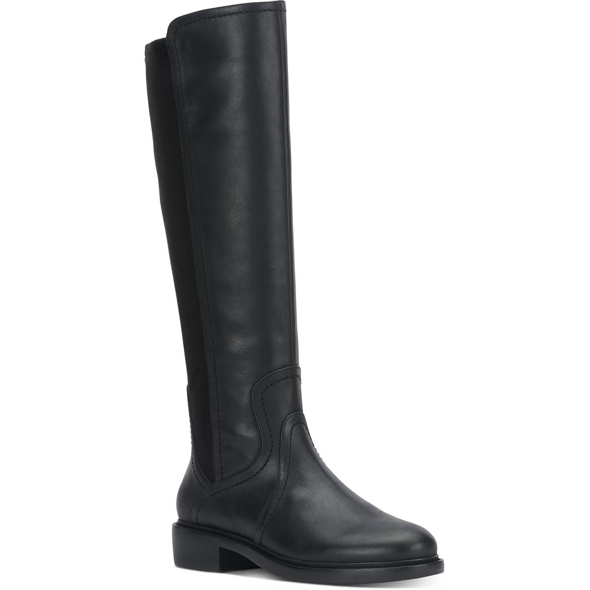 Quenbe Leder Kniehohe Stiefel