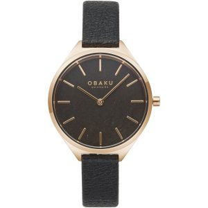 Obaku Damen café schwarze Zifferblatt Armbanduhr